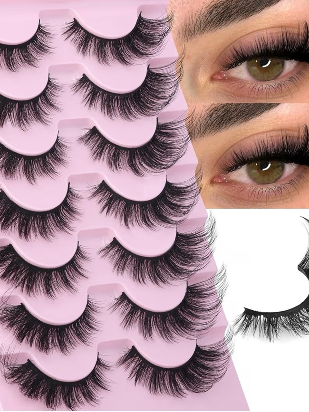 fox eye mink fluffy false eyelashes